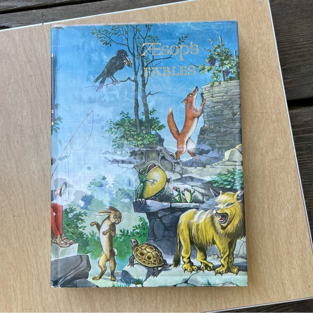 Aesop’s Fables Illustrated Junior Library Vintage 1988 Hardcover Book